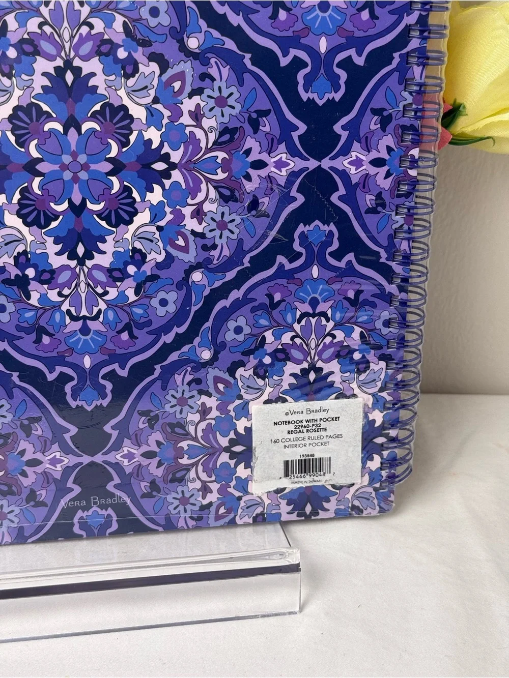 NWT Vera Bradley Regal Rosette Large Notebook New